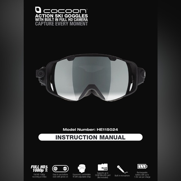 Cocoon Built in HD Camera in Double glazed Ski/snowboard Goggles - Picture 6 of 7